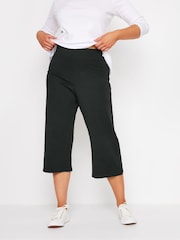 M&Co Black Cropped Wide Leg Yoga Trousers - Image 1 of 5