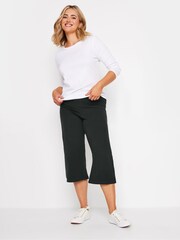 M&Co Black Cropped Wide Leg Yoga Trousers - Image 3 of 5