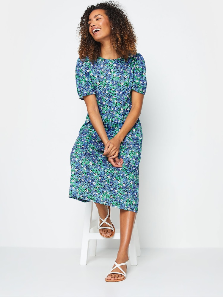 M&Co Ditsy Balloon Sleeve Smock Dress - Bild 2 von 5 M&Co Ditsy Balloon Sleeve Smock Dress - Bild 2 von 5