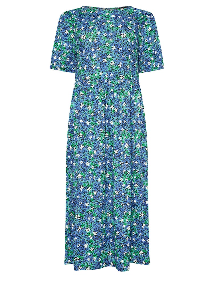 M&Co Blue Ditsy Balloon Sleeve Smock Dress - Image 5 of 5