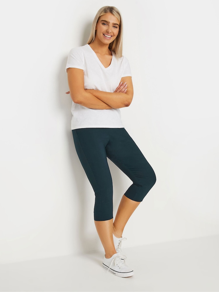 M&Co Blue Cropped Bengaline Trousers - Image 2 of 4