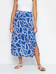 M&Co Blue Tile Midi Skirt - Image 1 of 5