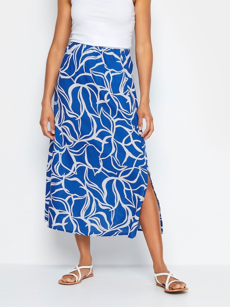 M&Co Blue Tile Midi Skirt - Image 1 of 5