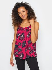 M&Co Pink Bold Print Sleeveless Cami - Image 1 of 5
