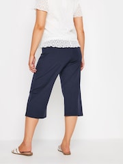 M&Co Blue Cropped Wide Leg Yoga Trousers - Image 3 of 5