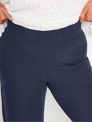 M&Co Blue Cropped Wide Leg Yoga Trousers - Image 4 of 5