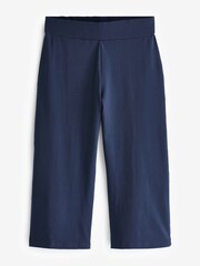 M&Co Blue Cropped Wide Leg Yoga Trousers - Image 5 of 5
