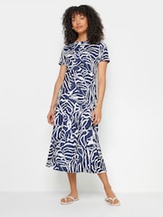 M&Co Blue Markings Printed Dress - Image 3 of 6