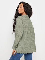 M&Co Green Petite Crochet Cardigan - Image 3 of 5