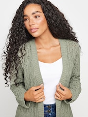 M&Co Green Petite Crochet Cardigan - Image 4 of 5