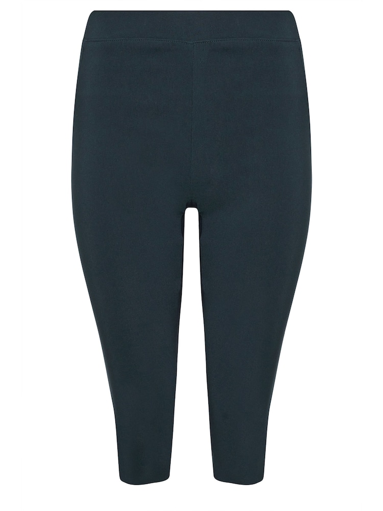 M&Co Navy Blue Petite Cropped Bengaline Trousers - Image 5 of 5