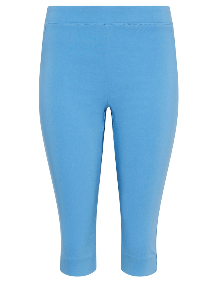 M&Co Blue Petite Cropped Bengaline Trousers - Image 4 of 4
