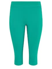 M&Co Green Petite Cropped Bengaline Trousers - Image 4 of 4
