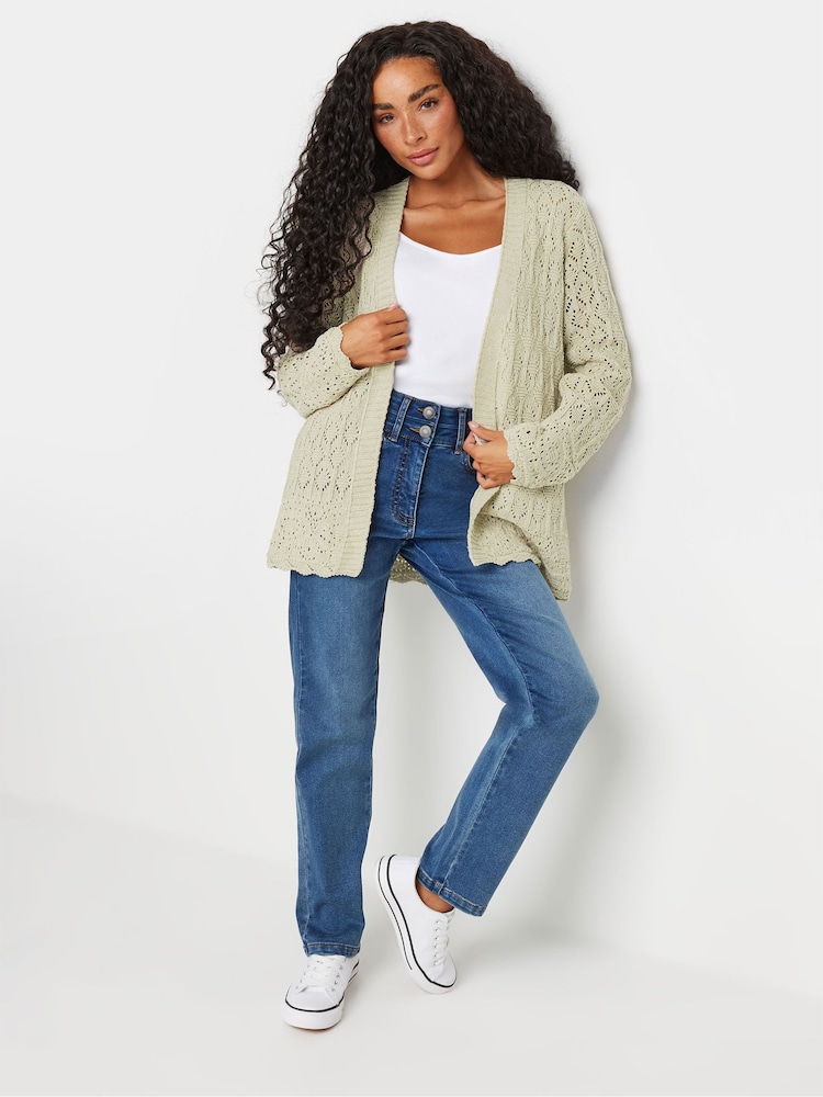 M&Co Natural Petite Crochet Cardigan - Image 1 of 5