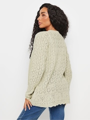 M&Co Natural Petite Crochet Cardigan - Image 3 of 5