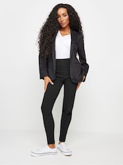 M&Co Black Petite Skinny Bengaline Trousers - Image 1 of 5