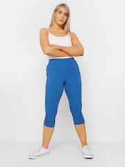 M&Co Blue Cropped Bengaline Trousers - Image 2 of 5