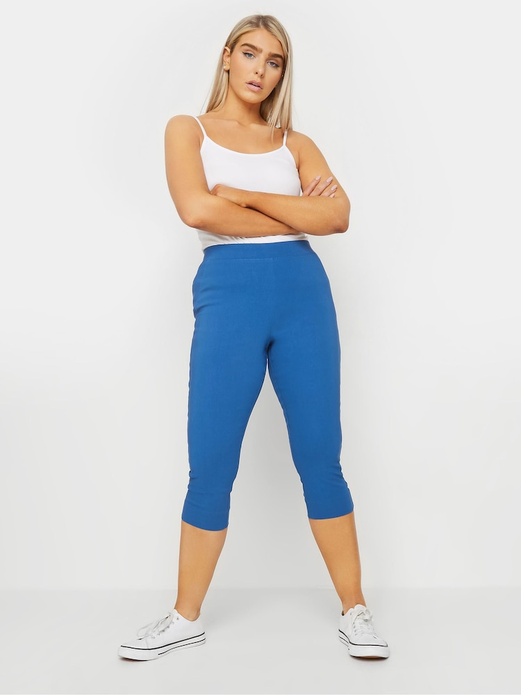 M&Co Blue Cropped Bengaline Trousers - Image 2 of 5