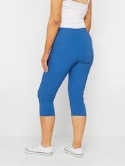 M&Co Blue Cropped Bengaline Trousers - Image 3 of 5
