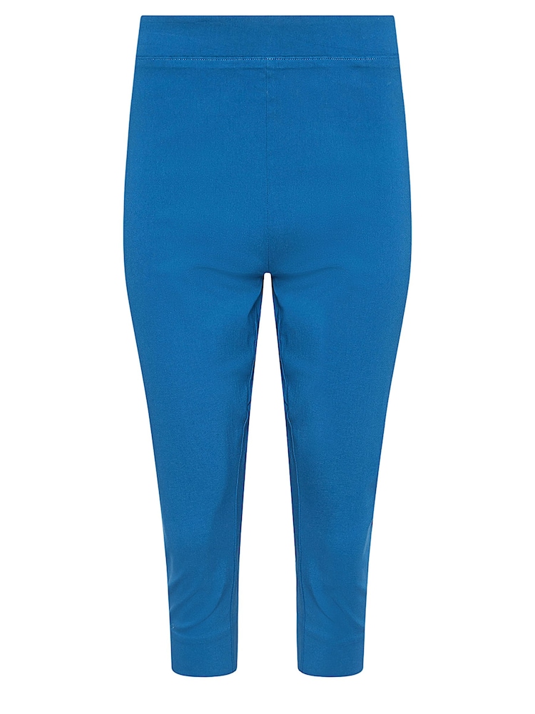 M&Co Blue Cropped Bengaline Trousers - Image 5 of 5