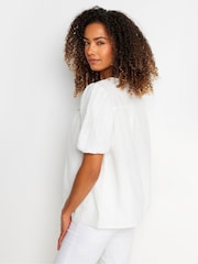 M&Co White Embriodered 100% Cotton Blouse - Image 3 of 5