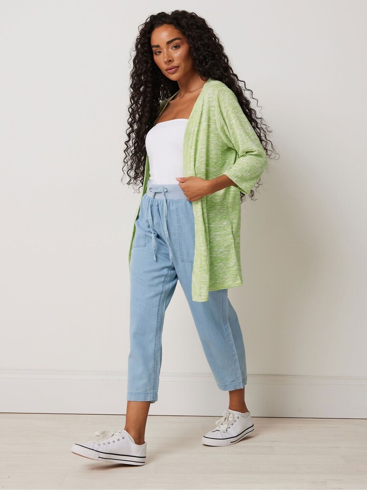 M&Co Green Petite Essential Cardigan - Image 2 of 9 M&Co Green Petite Essential Cardigan - Image 2 of 9
