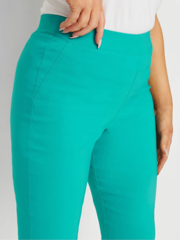 M&Co Green Cropped Bengaline Trousers - Image 4 of 4