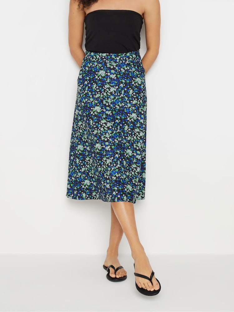 M&Co Ditsy Print Tie Waist Skirt - Bild 1 von 5 M&Co Ditsy Print Tie Waist Skirt - Bild 1 von 5