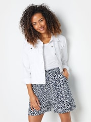 M&Co Gewebte Shorts mit Blümchenmuster - Bild 1 von 5