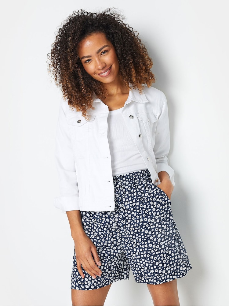 M&Co Gewebte Shorts mit Blümchenmuster - Bild 1 von 5