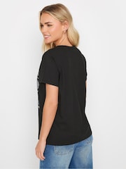 PixieGirl Petite Black 'Brooklyn' Slogan ed 100% Cotton T-Shirt - Image 3 of 5
