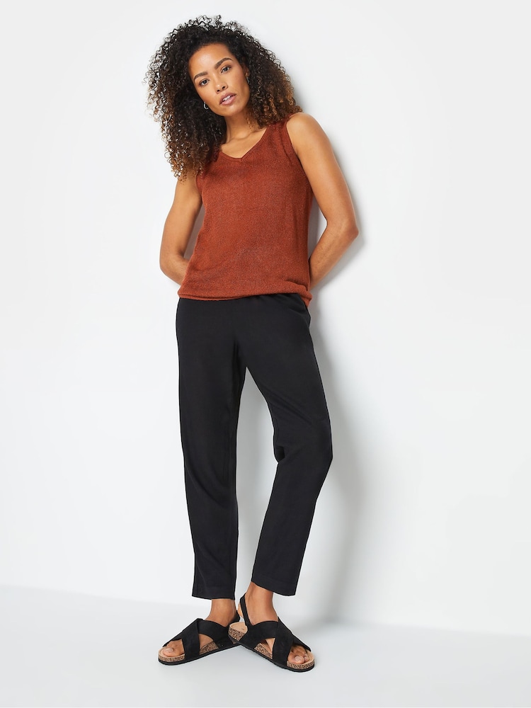 M&Co Brown V-Neck Knitted Vest Top - Image 2 of 6