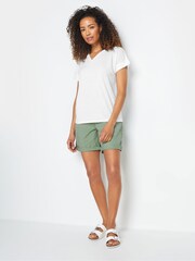 M&Co White Premium Modal V-Neck T-Shirt - Image 2 of 5
