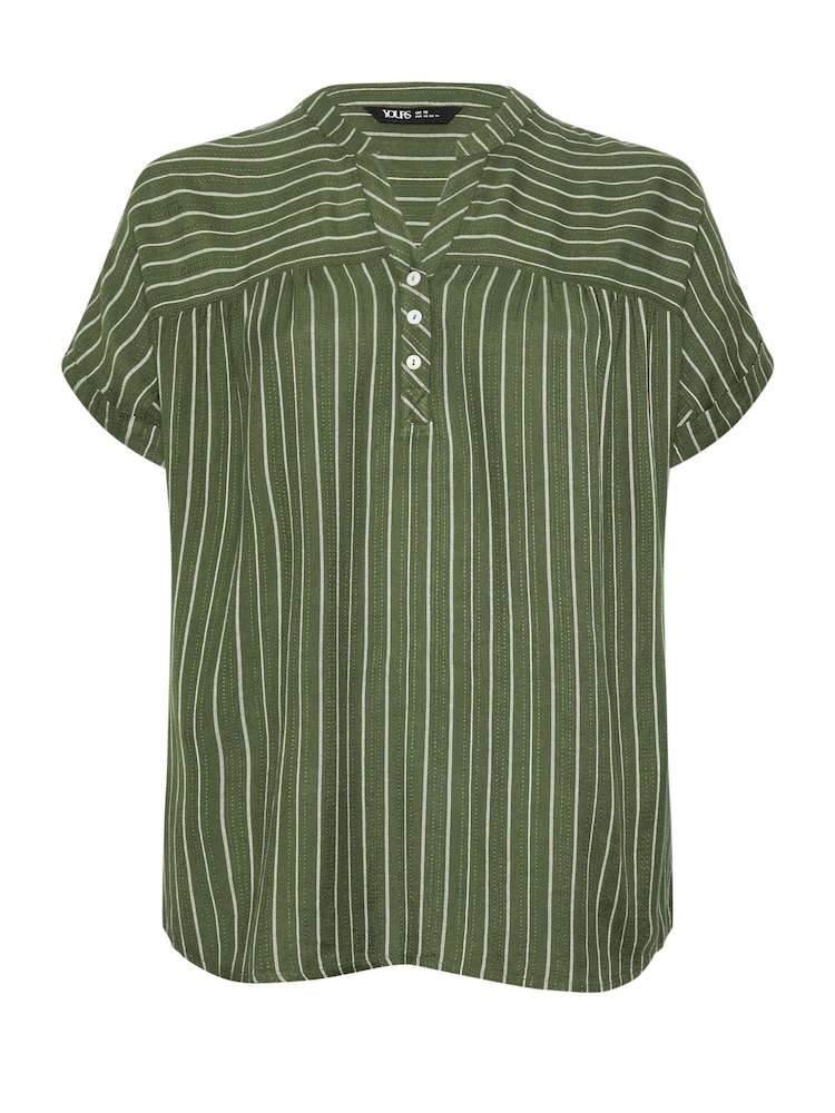 Blusa con cuello de pico de rayas de Yours Curve - Imagen 5 de 5 Blusa con cuello de pico de rayas de Yours Curve - Imagen 5 de 5