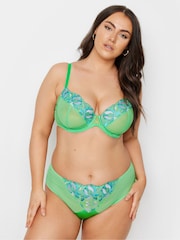 Yours Curve Green Floral Underwired Bra - Image 1 of 6