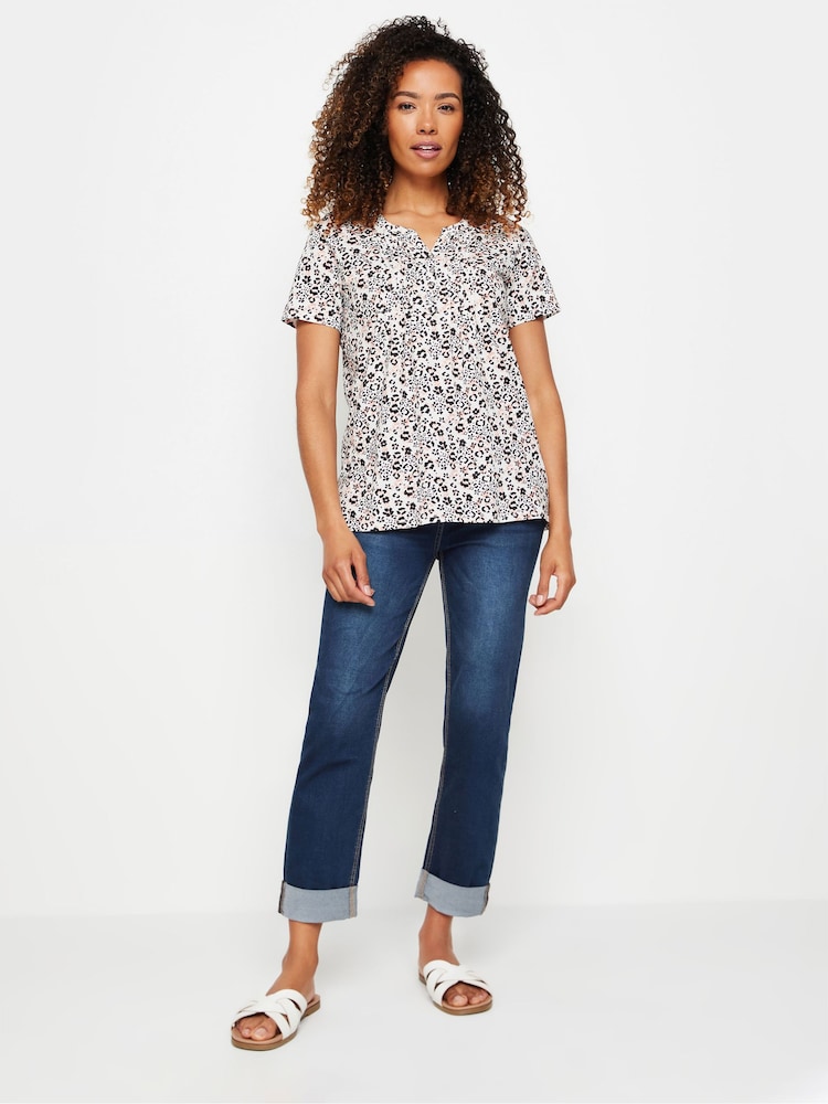 M&Co 100% Cotton Henley Top - Imagen 2 de 5