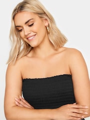 Yours Curve Black Shir Bandeau Midi Dress - Image 4 of 5