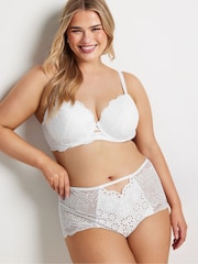 Yours Curve White Bella Broderie Padded Bra - Image 2 of 6