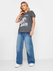 PixieGirl Petite Grey The Great Wave Slogan Ed 100% Cotton T-Shirt - Image 2 of 5