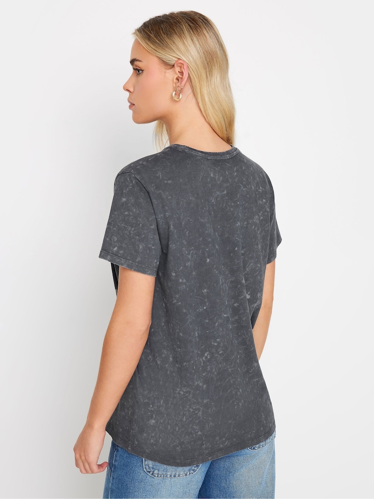 PixieGirl Petite Grey The Great Wave Slogan Ed 100% Cotton T-Shirt - Image 3 of 5
