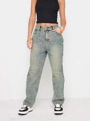 PixieGirl Petite Blue Extreme Washed Straight Leg Jeans - Image 3 of 6