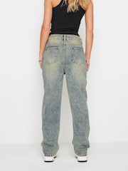 PixieGirl Petite Blue Extreme Washed Straight Leg Jeans - Image 4 of 6