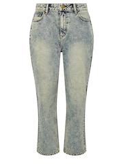 PixieGirl Petite Blue Extreme Washed Straight Leg Jeans - Image 6 of 6