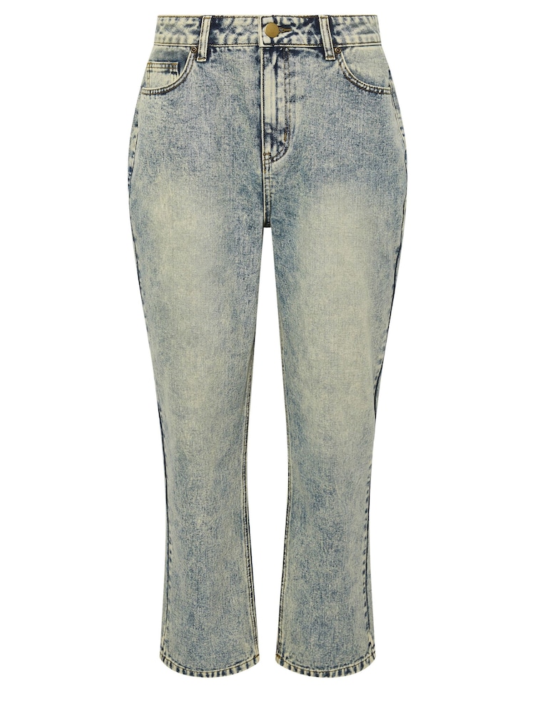 PixieGirl Petite Blue Extreme Washed Straight Leg Jeans - Image 6 of 6