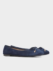 Yours Curve Blue Extra Wide Fit Extra Wide Fit Blaise Ballerinas - Image 3 of 5