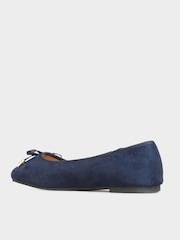 Yours Curve Blue Extra Wide Fit Extra Wide Fit Blaise Ballerinas - Image 4 of 5