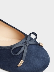 Yours Curve Blue Extra Wide Fit Extra Wide Fit Blaise Ballerinas - Image 5 of 5