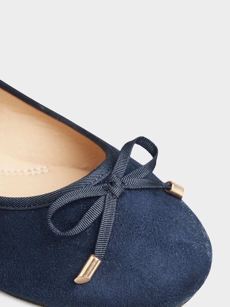 Yours Curve Blue Extra Wide Fit Extra Wide Fit Blaise Ballerinas - Image 5 of 5