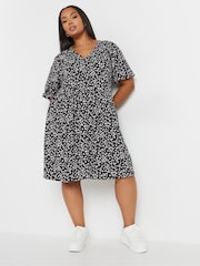 Yours Curve Black Limited Raglan Prairie Short Dress - Image 1 of 5