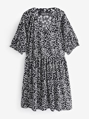 Yours Curve Black Limited Raglan Prairie Short Dress - Image 5 of 5